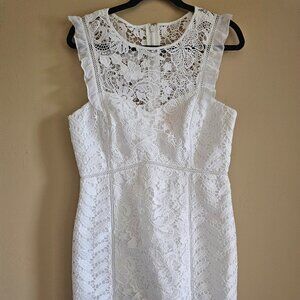 Lilly Pulitzer Classic White Lace Shift Dress size 10 perfect for a wedding